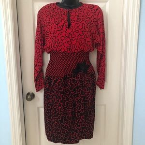 PERFECT VINTAGE I.MAGNIN 100% SILK DRESS